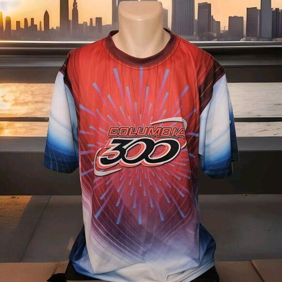 PBA Columbia 300 Team Bowling Shirt Jersey Size 2XL XXL Fusion - Picture 1 of 9